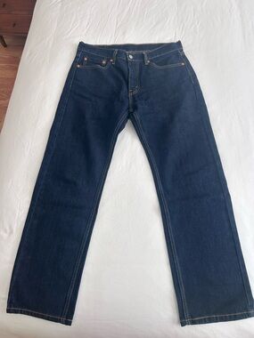 Levi's Men's Indigo Straight-Leg Jeans 505